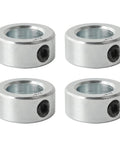 Four Pack Zinc Plated Carbon Steel Shaft Collar Set With Screw Style Bore Three Quarter Inch Bore One And Quarter Inch Outer Diameter And Nine Sixteenth Inch Width For Automotive And Industrial Use Built To Last