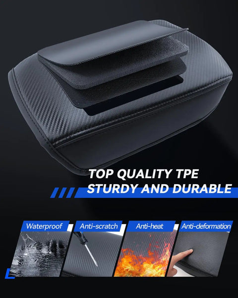Armrest Cover For 2022 2023 2024 2025 Mitsubishi Outlander SE Black Edition SEL Center Console Middle Lid Pad Protector