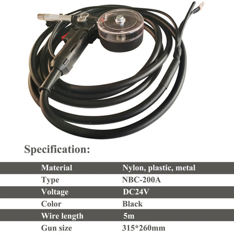 Aluminum Spool Gun For Easy Aluminum Welding With 5M Cable DC24V Fits Miller 210 Spoolmate 3035 Weld Torch Tool