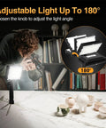 Photographer using 60 LED Portable Photo Lighting Kit With Adjustable Tripod Stand for tabletop photography