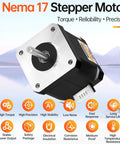 high-torque NEMA 17 stepper motor with precision and reliability features for CNC and 3D printers