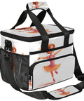 Insulated Picnic Backpack For Women And Men With Super Roomy Main Compartment, side mesh pocket, dance design on front panel.