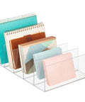 Divided Purse Organizer For Closets And Dressers, 5 Compartments To Neatly Stash Purses, Clutches, Wallets, And Accessories