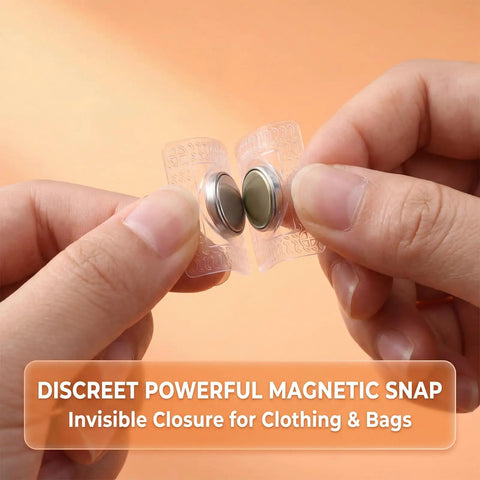 Hella Secure Hidden Magnetic Snaps, 64 Piece Invisible Sew On Clasp Set, 1.18 Inch buttons held in hand for bags and clothes.