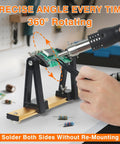Magnetic PCB Holder With 360 Degree Rotation And Helping Hands For Soldering And Repair Portable Aluminum Base Space Saving Design Durable For Electronics PCB Projects Ideal Hobbyist Toolkit Upgrade. Soldering a circuit board.