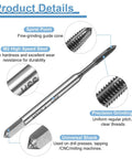 Heavy Duty Spiral Point Thread Taps 4 Pack Metric M2 X 0.4 H2 Accuracy TICN Coated Square Shank showing spiral point and high-speed steel.