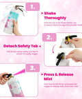 Instructions for Epic Gender Reveal Fire Extinguisher Kit Featuring Biodegradable Pink And Blue Cornstarch Powder for smooth activation