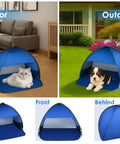 Portable Pop Up Pet Tent Sun Shade Shelter For Dogs, Cats And Small Animals, UV Blocking Beach Hideaway with pets indoors and outdoors
