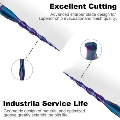Boss Level Spiral Tapered Ball Nose Router Bit For CNC, 1/32 Inch Tip Radius With 1.5 Inch Cut Length, 1/4 Inch Shank, Naco Coated Carbide For No Sweat Machining And Ultra Smooth Finishing