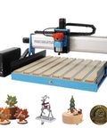 Straight Up Heavy Duty CNC Router Machine With Closed Loop Stepper Motor For Smooth Metal Engraving And Precision Wood Milling Delivering Pro Grade Results Without Any Mess Around, 600x500mm desktop router with samples.