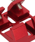 Close-up of red Dovetail Base Finder Scope Mount Bracket For Precise Track Cutting Aluminum Alloy Optical Telescope with screws
