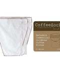 Industrial 10 Gallon Reusable Coffee Filter Set With Organic Cotton GOTS Certified Two Pack For Large Urns Easy Cleanup