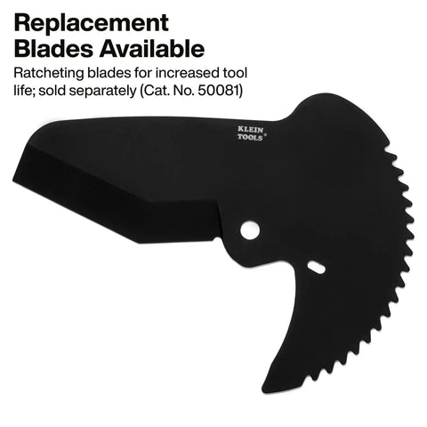 Replacement blade for Ratcheting PVC Pipe Cutter For 2 Inch ID Pipes And 2 3 Eighths Inch OD, One Handed Operation, Lightweight Soft Grip Handles, Replaceable Blades, Cuts Schedule 40 And 80 PVC CPVC And PEX