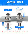 Installation of M12 4 Pin A Code Male Connector Cable 0.2M IP67 Waterproof Industrial Circular Back and Front Mount Options