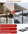 Comparison of roof with and without Self Regulating Roof And Gutter Heat Cable For Ice Dam Prevention 8 Watts Per Foot Heavy Duty Snow Deicing Tape 140 Foot Length Patented Heating Technology