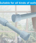 2 Pack Adjustable Window Security Bars For Sliding Windows And Doors Fits 15.8 To 27.5 Inches Tension Rods in white steel