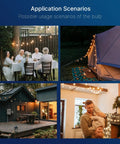 Application scenarios for 30 Pack LED S14 Replacement Bulbs For Outdoor String Lights E26 Base 2200K Warm White setups
