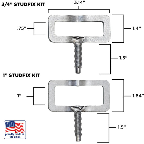 Exhaust Stud Clamp Kit For V8 And V10 Trucks Easy Inexpensive Fix To Reattach Down Pipe And Flange To Manifold Without Drilling Or Welding Includes 2 Clamps Lock Nuts Installation Guide Fits Most V10 Ford Trucks diagram with dimensions