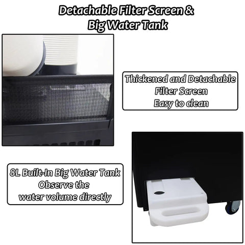 Beat The Sweat Heavy Duty Portable Air Conditioner 15400 BTU with detachable filter screen and 8L water tank for easy maintenance.