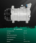 Premium Vehicle Air Conditioner Compressor Unit With Integrated Clutch For Chevy Express 2500 3500hd And Cadillac Escalade No Sweat Cooling side view showing the 4-groove pulley.