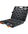 Half Inch Drive Impact Socket Set, 65-Piece SAE And Metric, From Three-Eighths To One-And-A-Quarter Inch in storage case