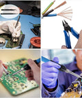 60W Soldering Iron Kit With Adjustable Temperature and 13 in 1 Pro Grade Electronics Tool Set components in use