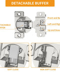 Chibery 10-pack concealed hinge, satin nickel, 1/2in overlay, soft-close for face-frame kitchen cabinets