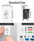 Twenty Pack Tamper Resistant Electrical Outlets With Built In Warm Led Night Light And Quick Charge Usb C And A Dead Simple Setup for installation.