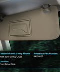 Beige Sun Visor For Chevy Cruze 2011 2019 Left Driver Side With Mirror No Light Replacement Part 84126657 Interior Car View