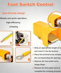 Foot switch control for High-Speed Air Powered Pneumatic Crimping Tool Machine For Heavy Duty Wire Terminals Up To 16mm2.