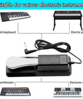 Universal Sustain Pedal For Digital Pianos And MIDI Keyboards With Quarter Inch Jack And Polarity Switch Plug And Play Ready