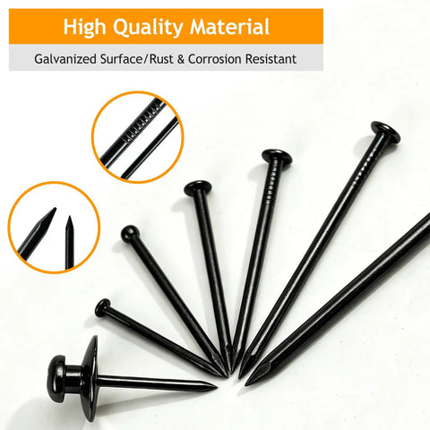 Real Deal Picture Hanging Nails Assortment Kit 340 Pcs Galvanized Steel Nails For Wall Art Home Decor And Diy Work With Common Finishing And Double Headed Picks That Lock Down Like A Pro