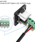Close-up of D Type Three Point Five Millimeter Three Pole Stereo Audio Terminal Block Connector Solderless Screw Terminal