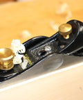 60 1/2 Adjustable Mouth Low Angle Block Plane For Fine Woodworking And Rough Smoothing Pro Grade Build on wood surface
