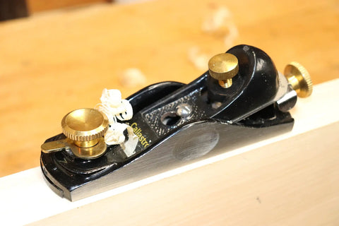 60 1/2 Adjustable Mouth Low Angle Block Plane For Fine Woodworking And Rough Smoothing Pro Grade Build on wood surface