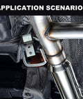 Installation of Four Pack Universal Exhaust Hanger Kit With Three Eighths Inch Rods And Ten Inch Long Heavy Duty Weld On Hangers Zinc Coated Mild Steel Fits Most OEM And Aftermarket Exhaust Systems Adjustable Length By Trimming