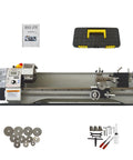 Jaryannix 8 X 32 Inch Benchtop Mini Metal Lathe With 900W Brushless Motor For Woodworking And Metalworking Projects featuring digital display and tools.