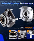 Beefed Up Front Wheel Hub And Bearing Assembly For Nissan Sentra 2007 To 2012 With ABS Tone Ring Sensor 4 Lugs Left And Right Two Piece Set