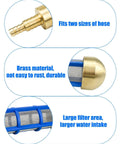 Pressure Washer Suction Strainer Filter For 3/4 Inch And 5/8 Inch Hoses, Brass Water Pickup Filter with durable mesh and barb.