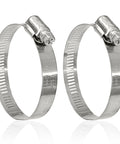 Beefy Heavy Duty Stainless Steel Hose Clamp Set Two Pack Adjustable From One Point Seven Five Inch To Two Point Seven Five Inch