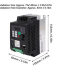1.5 KW Variable Frequency Drive With PID Control And Efficient Cooling For Industrial 110V To 220V Automation Applications