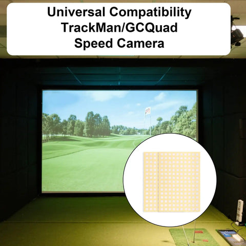 White Reflective Dot Stickers Set High Reflectivity Ball Marker Decals For Golf Simulators Weatherproof Launch Monitor Stickers
