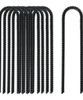 8 Inch Rebar Garden Stakes Tough As Nails Ten Pack U Hook Metal Stakes Rust Proof Electrostatic Finish For Tent Landscaping Outdoor Decor Fabric Ground Cover And Tube Fixing
