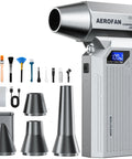 Pro Grade Cordless Air Duster With LED Light And 160,000 RPM Turbo Motor, 4 Gear Adjustable Speed, Rechargeable with accessories