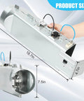 Dryer Heating Element Replacement Kit Fits DV45H7000EW A2 DVE50R5400V A3 DVE50R5200W A3 Easy Install With Replacement DC97-14486A showing dimensions