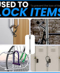 Heavy Duty Loop End Cable Wire Rope 5mm Stainless Steel Braided With PVC Coated Finish 12 Inch Length For Outdoor Use Tough As Nails Safety Rope Rated 200lb Tensile For Travel Home Hanging And Transport securing bike door and locker