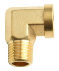 Kick Ass 90 Degree Solid Brass Elbow Fitting 1/4 Inch NPT Male X Female Right Angle Pipe Adapter For Hydraulic Gas Water Systems Heavy Duty Leak Proof Seal Built Tough CA360 Forged Brass Rated High Pressure 1200 PSI No Fail Performance All Jobs brass 90° elbow