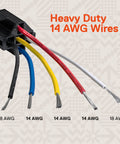 Interlocking Relay Socket Harness Base Kit for 12V DC 5 Pin SPDT Relays with 14 AWG Main Wires illustration