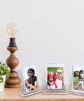 4 Pack Magnetic Card Holder Base For Trading Cards Display Stand Protector Case Base Perfect For Baseball Cards and photos on a desk