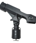 360 Degree MiniPort Fishing Rod Holder Set With Track Mount Base Kit No Tool Needed Quick Release Rod Socket System Universal Kayak Rail Or Hull Mount Includes 2 Round Bases And All Installation Accessories black kayak rod holder with push release base